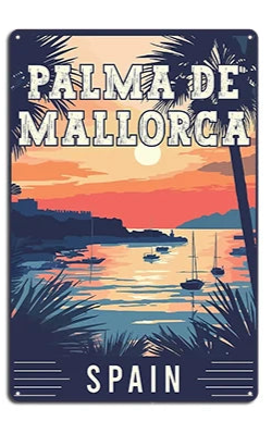 Mallorca - Metallschild